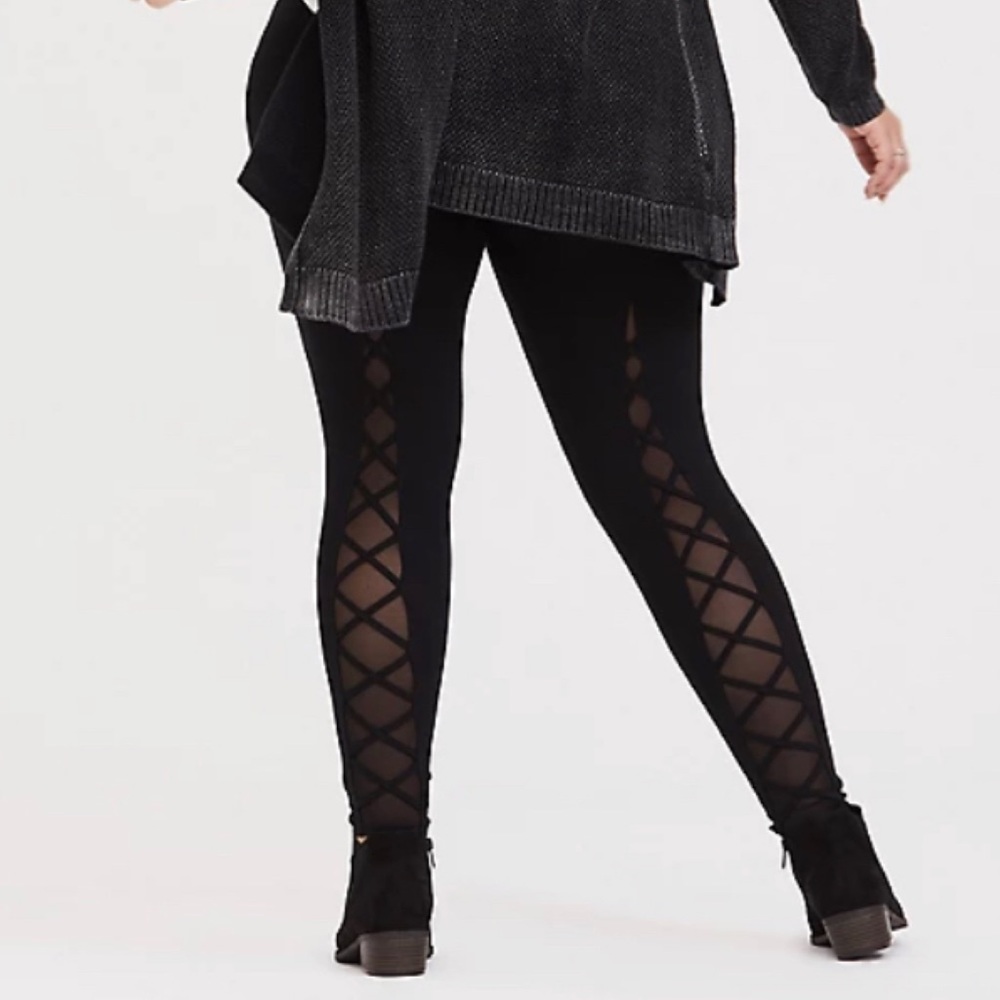 🆕 Lattice Mesh Insert Black Premium Legging 3X 22
